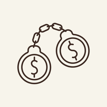 Financial Crime Line Icon