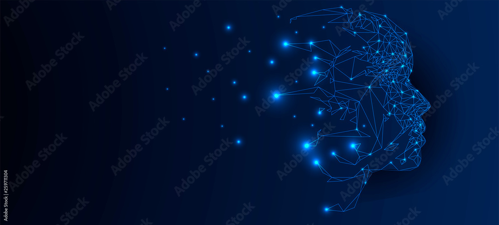 Poster conceptual technology illustration of artificial intelligence