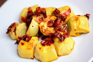 Alcachofas con jamón