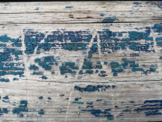 The texture of an old blue wooden wall. Vintage background