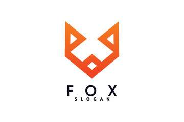 Fototapeta premium fire fox logo design