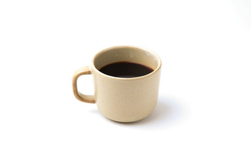 ホット コーヒー ブラック 白背景