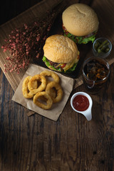 Hamberger with sauce