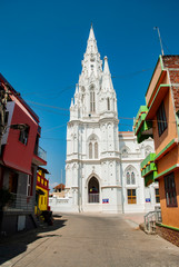 Fototapeta na wymiar Catholic Church of Virgin in Kanyakumari in India