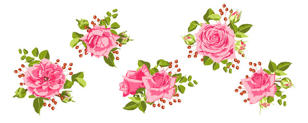 Vintage Roses Collection for Wedding Design.