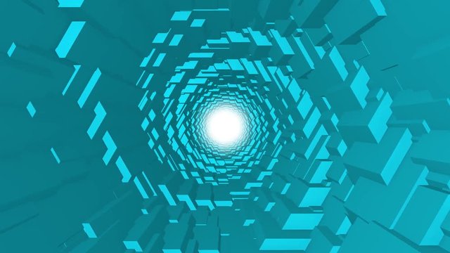 flight through 3d colorful polygonal scales tunnel background new quality motion graphics animation cool nice beautiful 4k video stock footage