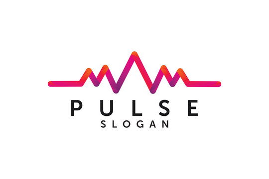 unique audio pulse or wave logo design element