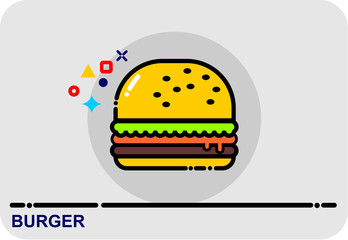 burger, icon vector