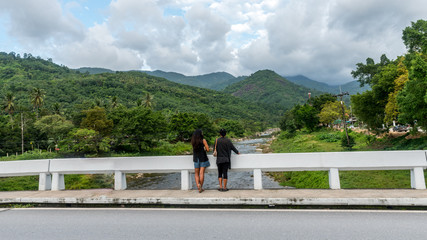 The bridge at Kiriwong Thailand