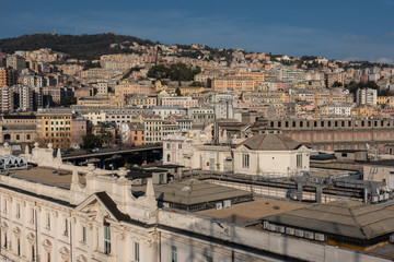 Fototapeta na wymiar View of the urban landscape of Genoa
