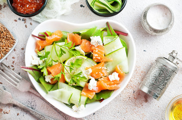 salad with salmon