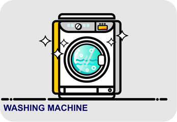 washing machine, icon vector