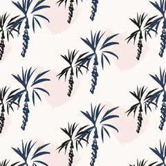 Tropical âùãèäó palm leaf background. Vector floral illustration with palm silhouettes. Summer nature print. Exotic plant.