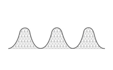 Vector illustration of a roller coaster ride - structure.