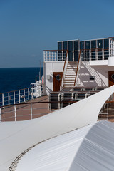 Fototapeta premium View of the deck of the cruise ship