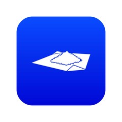 Powder marijuana icon digital blue for any design isolated on white vector illustration