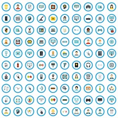 100 programming icons set in flat style for any design vector illustration