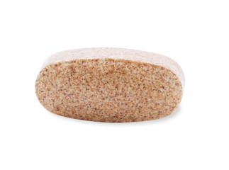 Herbal pill isolated on white