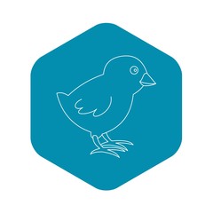 Chick icon. Outline illustration of chick vector icon for web