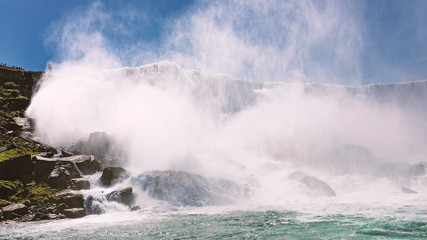 Niagara Falls fury, the American Fall in summer