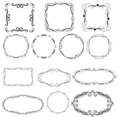 Set of decorative frames.