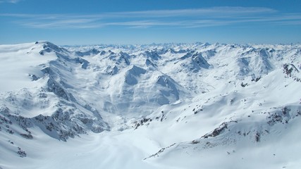 winter landscape for skitouring in otztal alps in austria