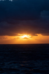 Fototapeta na wymiar View from sunset cruise ship on the mediterranean sea