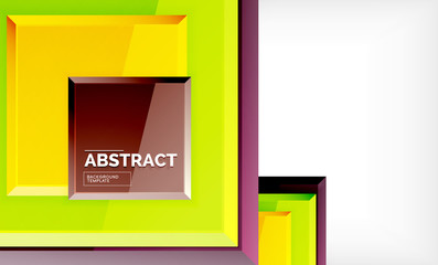 Geometric abstract background, modern square design