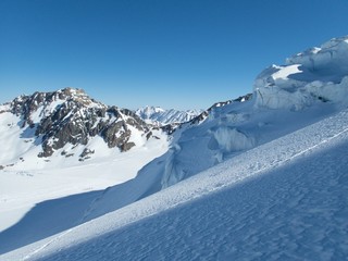 winter landscape for skitouring in otztal alps in austria