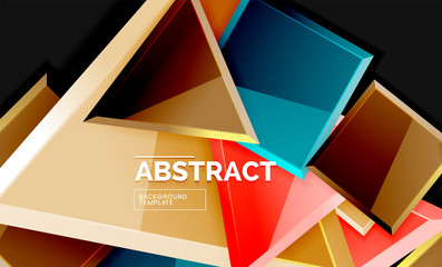 Squares and triangles geometrical background