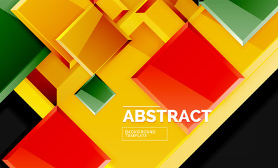 Squares and triangles geometrical background