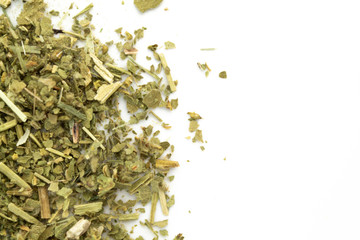 dry chopped grass. tobacco 