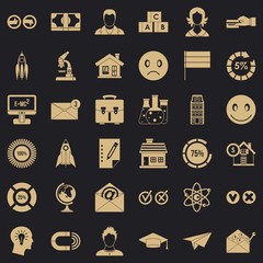 Online learning icons set. Simple style of 36 online learning vector icons for web for any design