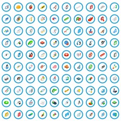 100 project icons set in isometric 3d style for any design vector illustration