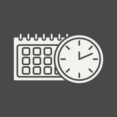 Time-management - business icon in flat style. Graphic design elements for ad, apps, website,packaging, poster or brochure. Vector illustration.