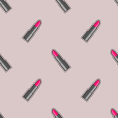 seamless pattern with lipstick