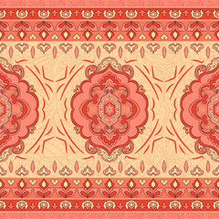 Indian pattern. Ethnic Mandala ornament. Can be used for textile. Gypsy style
