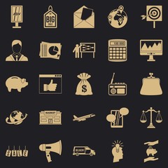 Commercials icons set. Simple set of 25 commercials vector icons for web for any design