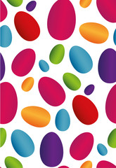 Vector seamless simple pattern with ornamental eggs. Easter holiday for printing on fabric, paper for scrapbooking, gift wrap and wallpapers.