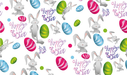 Vector seamless simple pattern with ornamental eggs. Easter holiday for printing on fabric, paper for scrapbooking, gift wrap and wallpapers.