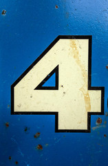 Written Wording in Distressed State Typography Found Number 4