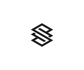 letter S geometric logo design template