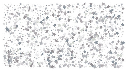 Silver stars. Confetti celebration