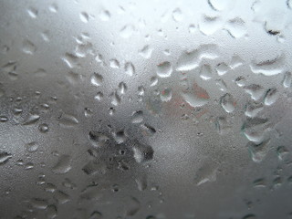 Water Drops at Gradient Background, Covered with Water Drops, Water Drops on Glass, Condensation, Bubbles Background,