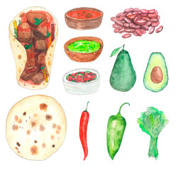 Mexican food set 8