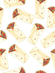 Mexican food pattern 8