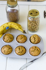 Vegan Banana Nut Muffins 