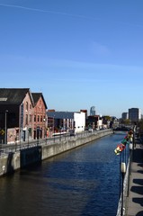Naklejka premium Bruxelles (Belgique) : Canal de Charleroi