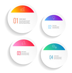 infographics design with speech bubble flat vector