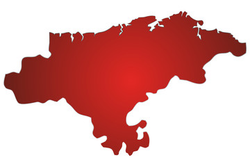 Mapa rojo de Cantabria. © Gabrieuskal
